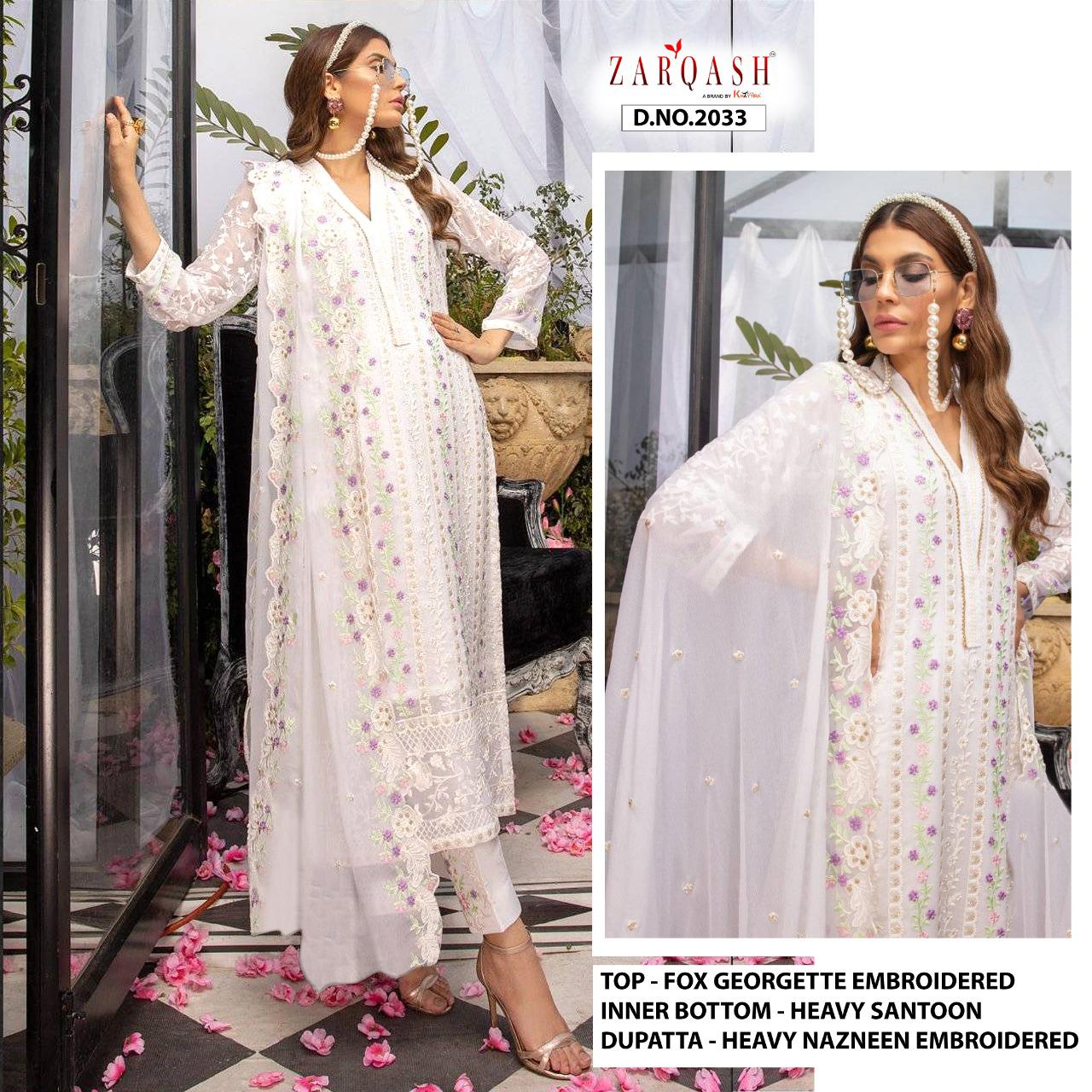 PAKISTANI SUITS D NO 2033 BY KHAYYIRA